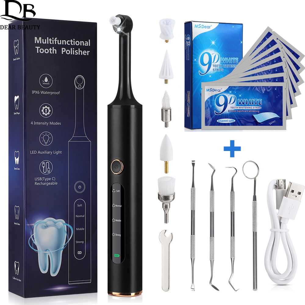 Teeth Whitening Strips - New Electric Tooth Polisher Teeth Whitening