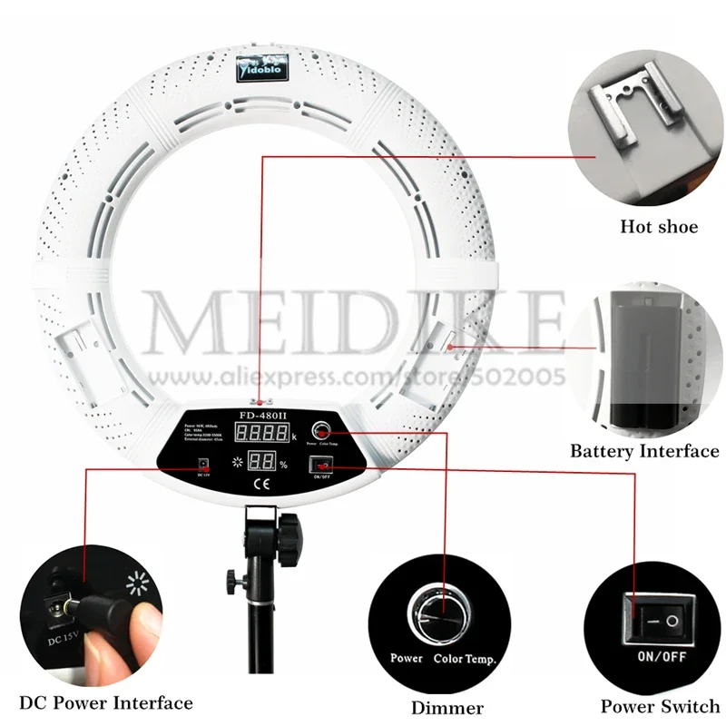 Yidoblo 96W Ring Light FD-480  – Beauty And Makeup Studio recenzja i cena